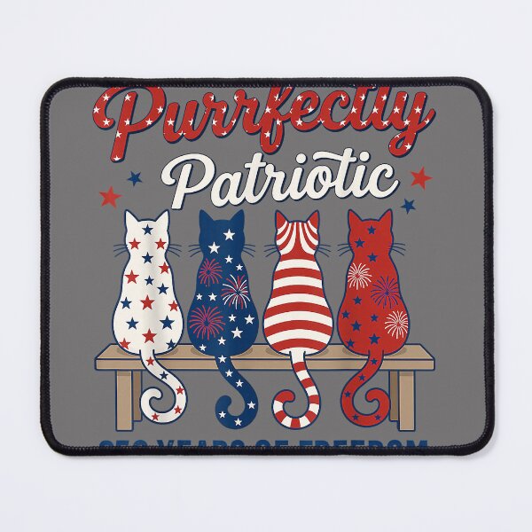 Item preview, 4th of July Cat Lovers Purrfectly Patriotic 250 Years 250th designed and sold by KristineLi.