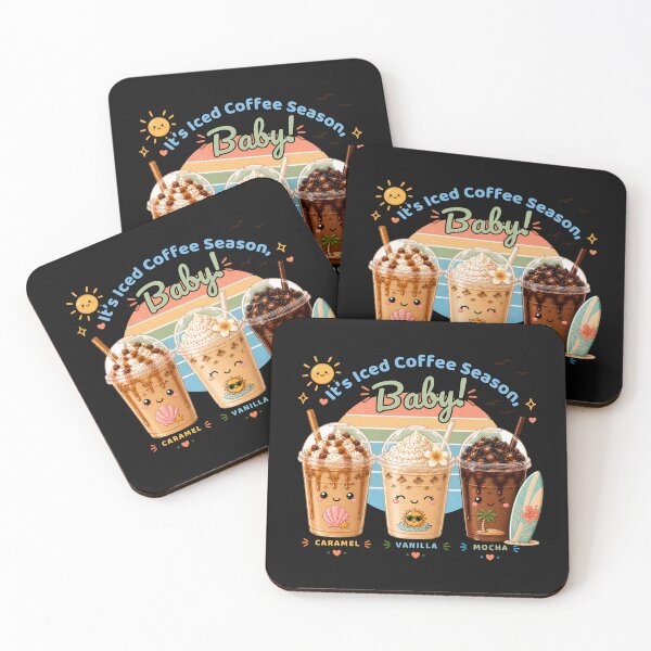Item preview, Iced Coffee Season Cute Kawaii Shirt – Caramel Vanilla Mocha Summer Drinks designed and sold by ALH Apparel.