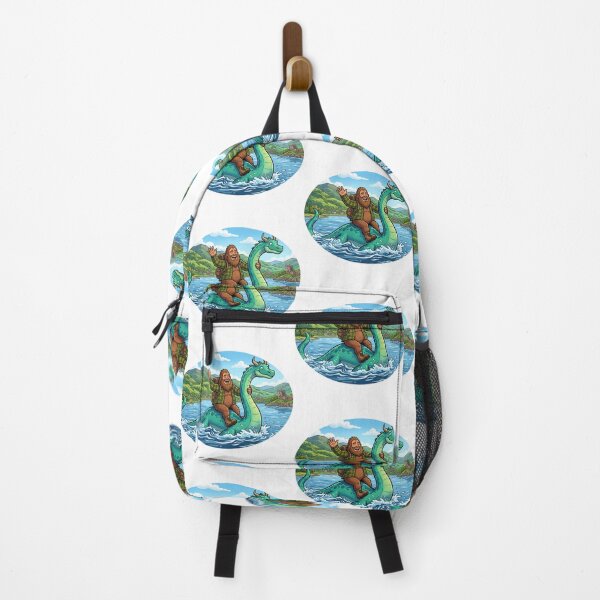 Item preview, Bigfoot Riding the Loch Ness Monster - Sasquatch Scotland Adventure Cryptidcore Design designed and sold by Spank My Yeti.
