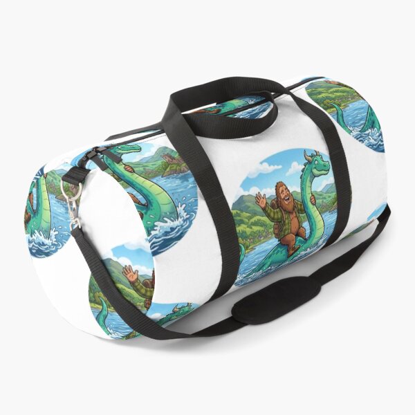 Item preview, Bigfoot Riding the Loch Ness Monster - Sasquatch Scotland Adventure Cryptidcore Design designed and sold by Spank My Yeti.