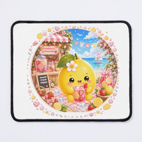 Item preview, Cute Strawberry Lemonade Kawaii Lemon Summer Aesthetic Shirt designed and sold by ALH Apparel.