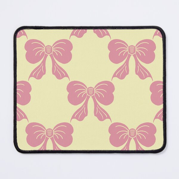 Item preview, Large Soft Pink Bow Pattern Pale Yellow designed and sold by DColourMuse.