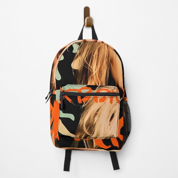 Item preview, Blonde Woman Portrait Leather Jacket Camouflage Background designed and sold by Megaplexxx.