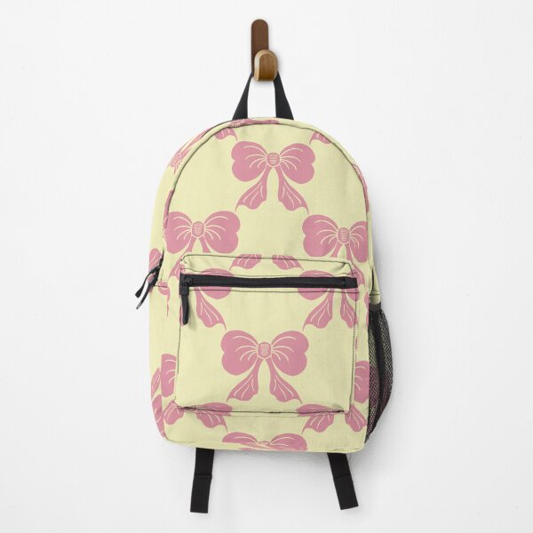 Item preview, Medium Soft Pink Bow Pattern Pale Yellow designed and sold by DColourMuse.