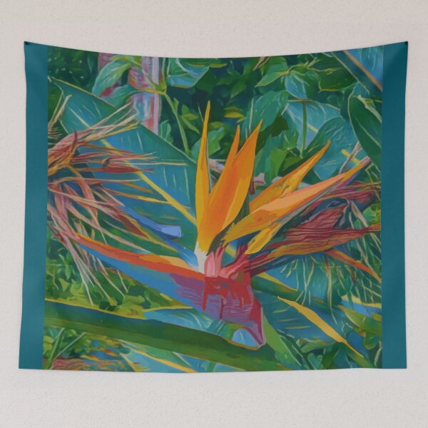 Artikelvorschau, Gemälde Paradiesvogelblume entworfen und verkauft von Fayes4Art.