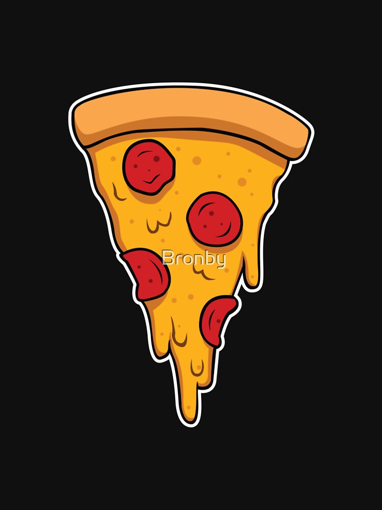 "Graphic Pizza Slice Dripping Cheese Cute Gift Idea" Tshirt by Bronby