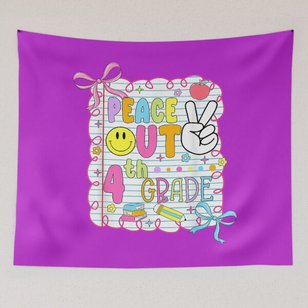 Item preview, Peace Out 4th Grade Kid Girl Last Day of School Bow Coquette designed and sold by melodycook.