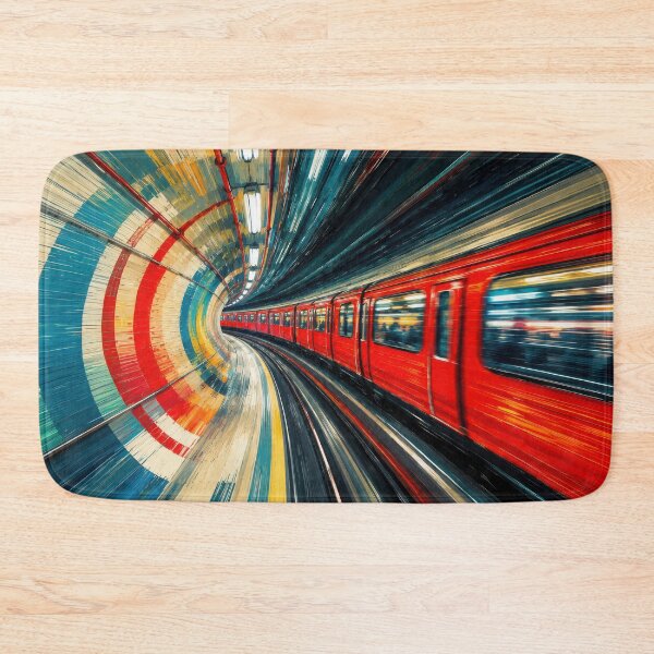 Item preview, Speeding Though: A London Subway Train #3 designed and sold by Andy Gambino Art.