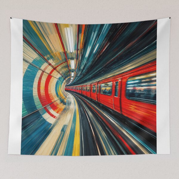 Item preview, Speeding Though: A London Subway Train #3 designed and sold by Andy Gambino Art.