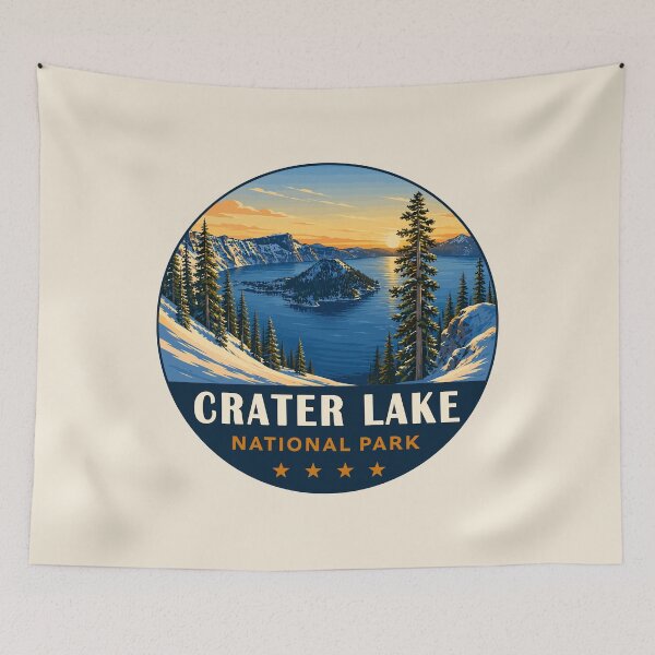 Item preview, Crater Lake National Park Orego Retro Design designed and sold by Gideon Emmerich.