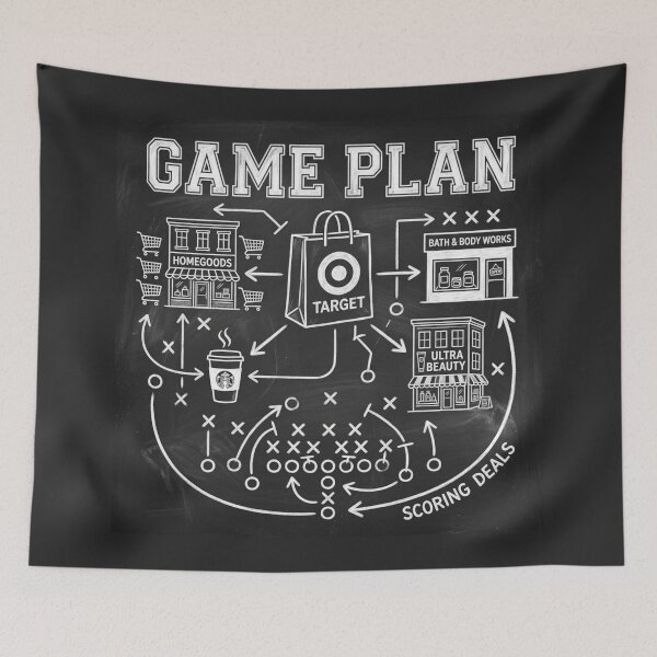Item preview, Shopping Game Plan Funny Football Play Fall Shopping Spree designed and sold by ICANTWithoutCOFFEE.