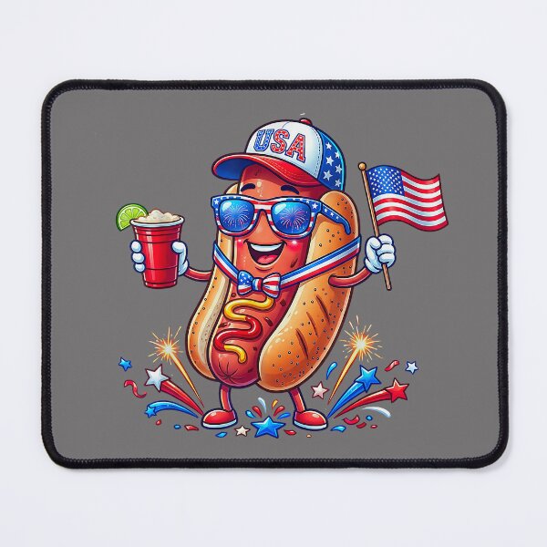 Item preview, 4th of July Funny Hotdog Not Until My Wiener USA Flag designed and sold by KristineLi.