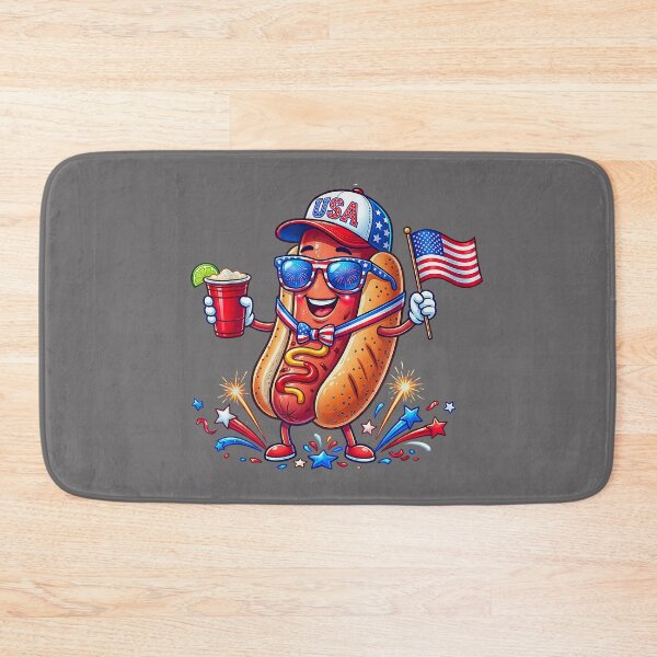Item preview, 4th of July Funny Hotdog Not Until My Wiener USA Flag designed and sold by KristineLi.