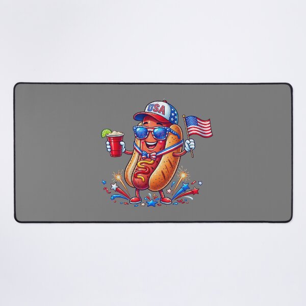 Item preview, 4th of July Funny Hotdog Not Until My Wiener USA Flag designed and sold by KristineLi.
