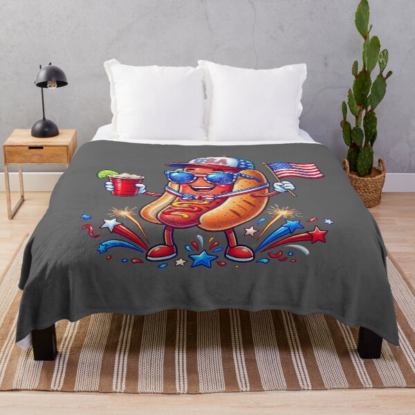 Item preview, 4th of July Funny Hotdog Not Until My Wiener USA Flag designed and sold by KristineLi.