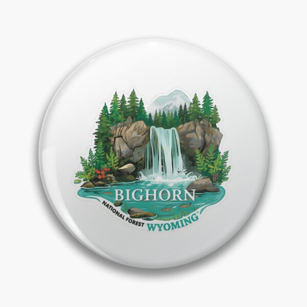 Item preview, Bighorn National Forest Wyoming Scenic Waterfall Mountain Travel Hiking designed and sold by Simsimah26Parks.