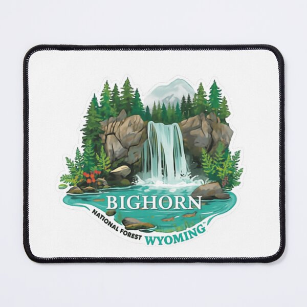 Item preview, Bighorn National Forest Wyoming Scenic Waterfall Mountain Travel Hiking designed and sold by Simsimah26Parks.