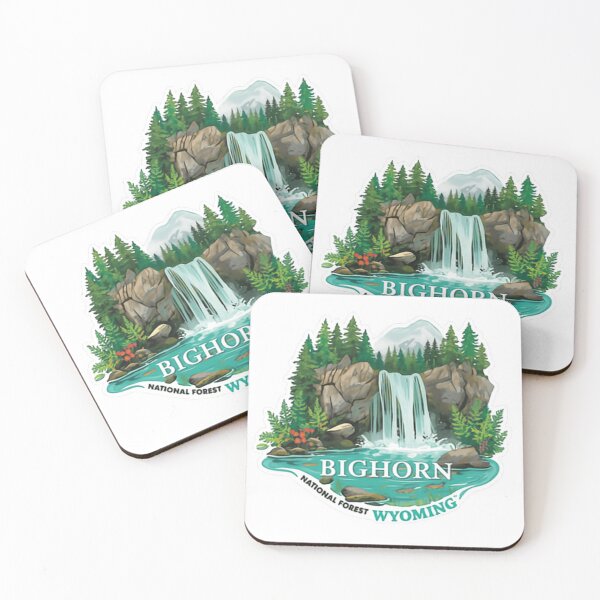 Item preview, Bighorn National Forest Wyoming Scenic Waterfall Mountain Travel Hiking designed and sold by Simsimah26Parks.