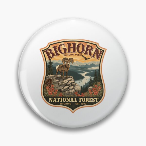 Item preview, Bighorn National Forest Wyoming Est 1897 Mountain Ram Wildlife Outdoors Hiker designed and sold by Simsimah26Parks.
