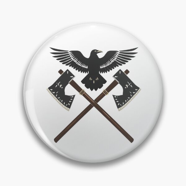 Artikelvorschau, Wikingerrabe und gekreuzte Äxte entworfen und verkauft von redblink store.
