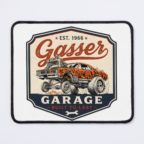 Item preview, Flaming Gasser Garage Hot Rod designed and sold by castillomiami.