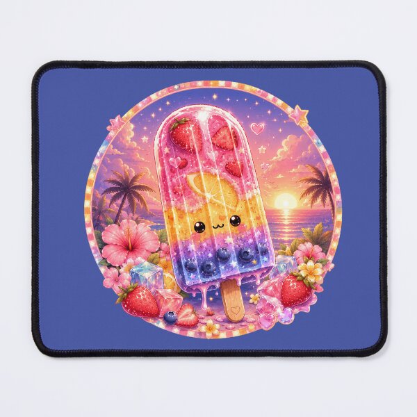 Item preview, Kawaii Tropical Popsicle Sticker | Cute Summer Sunset Art designed and sold by ALH Apparel.