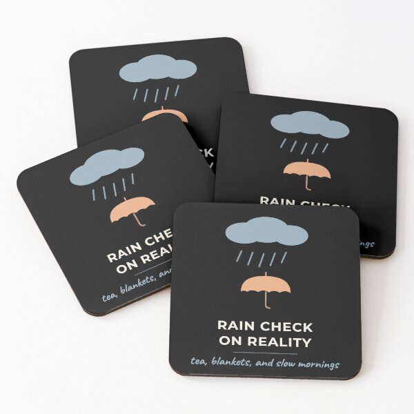 Item preview, Rain Check On Reality Cozy Rainy Day Aesthetic designed and sold by The Cozy Design Studio.