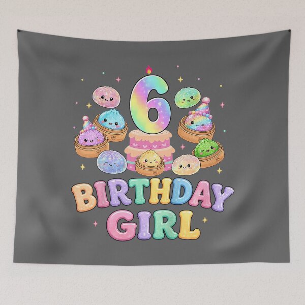 Item preview, 6th Birthday Girl Dumpling Shirt Cute Kawaii Dumpling Party designed and sold by KristineLi.
