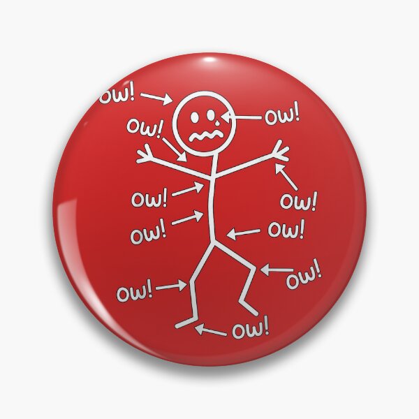 Item preview, Ow Ow Ow Funny Chronic Pain Awareness Comedy Stick Character designed and sold by melodycook.