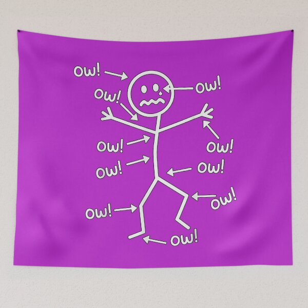 Item preview, Ow Ow Ow Funny Chronic Pain Awareness Comedy Stick Character designed and sold by melodycook.