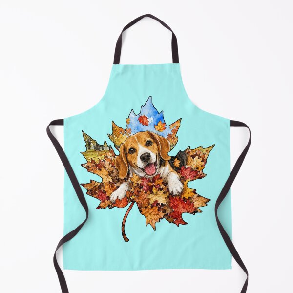 Item preview, Fall Beagle Playing In Autumn Leaves designed and sold by Lion and Lamb Design.