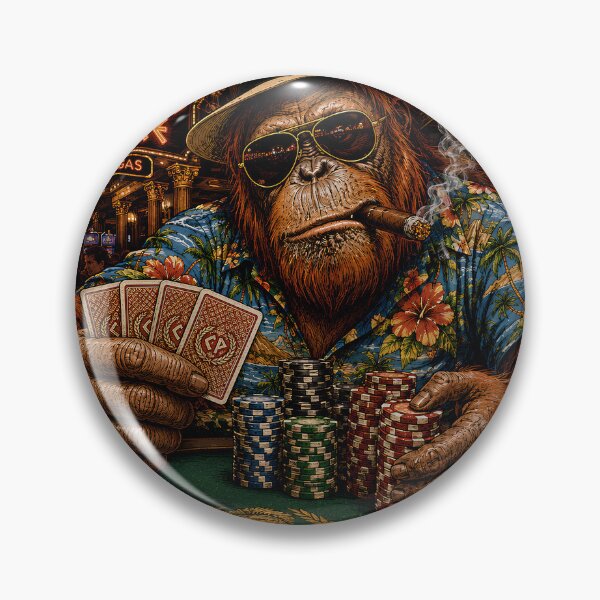 Item preview, Casino Ape Poker Player Las Vegas Art designed and sold by guiborges1980.
