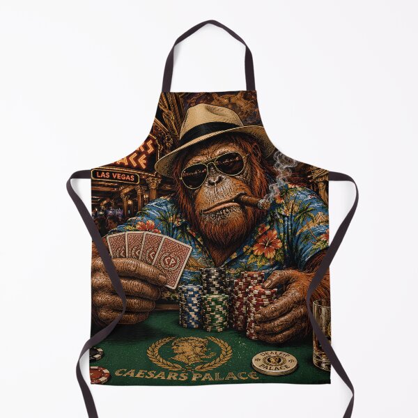 Item preview, Casino Ape Poker Player Las Vegas Art designed and sold by guiborges1980.