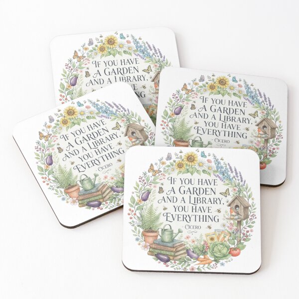 Item preview, If You Have a Garden and a Library You Have Everything | Cicero Quote designed and sold by CF_VintageDesign.