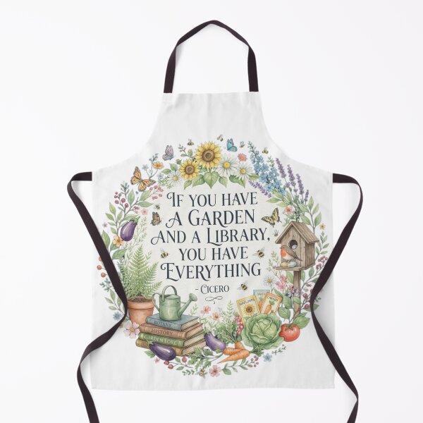 Item preview, If You Have a Garden and a Library You Have Everything | Cicero Quote designed and sold by CF_VintageDesign.
