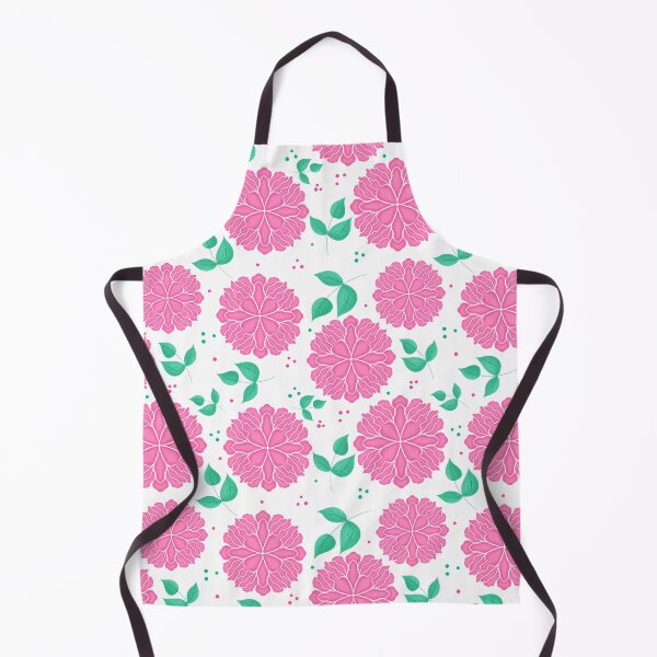 Artikelvorschau, Rosa Blumen und grüne Blätter Blumenmuster auf weißem Hintergrund entworfen und verkauft von Lavender Mint Graphics.
