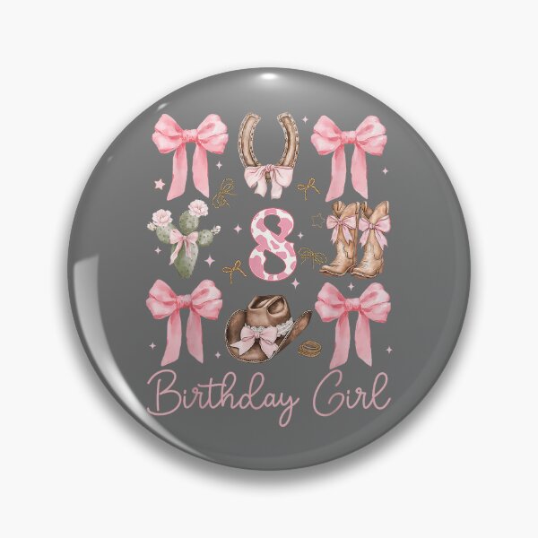 Item preview, 8th Birthday Girl Cowgirl Coquette Bow 8 Year Old Western designed and sold by KristineLi.