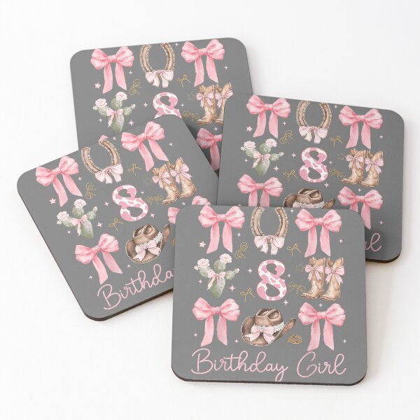 Item preview, 8th Birthday Girl Cowgirl Coquette Bow 8 Year Old Western designed and sold by KristineLi.