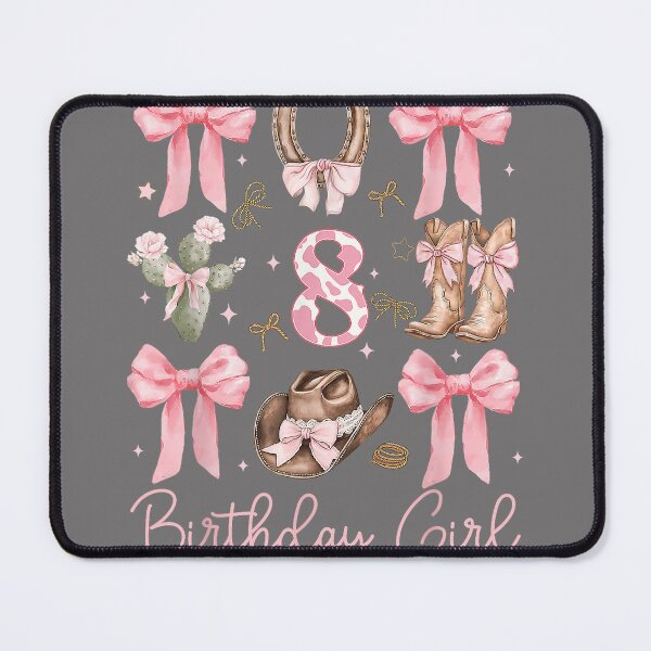 Item preview, 8th Birthday Girl Cowgirl Coquette Bow 8 Year Old Western designed and sold by KristineLi.