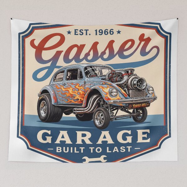 Item preview, Vintage Turbo Gasser Garage Emblem designed and sold by castillomiami.