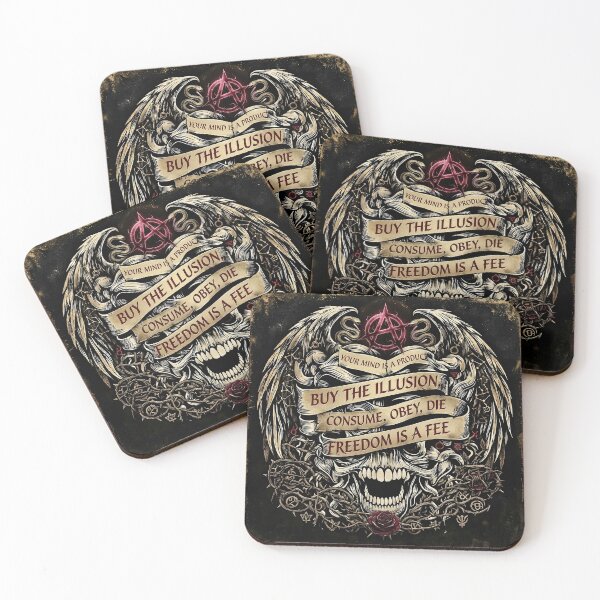Item preview, Anarchy Wings Skull Rose Ribbon designed and sold by Voodoo Store Paranormal Collections.