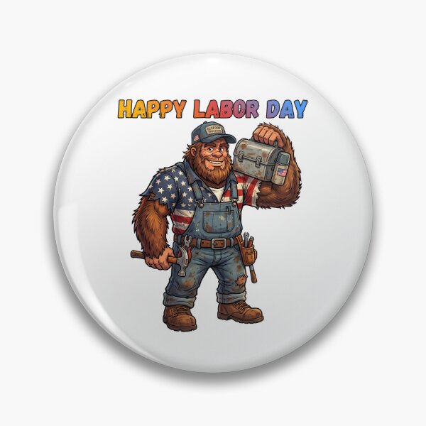 Item preview, Labor Day Bigfoot - Working Class Blue Collar Sasquatch Cryptidcore Design designed and sold by Spank My Yeti.