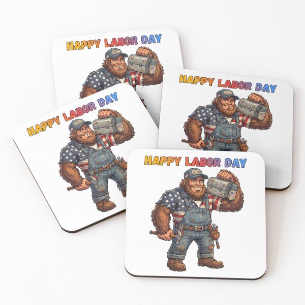Item preview, Labor Day Bigfoot - Working Class Blue Collar Sasquatch Cryptidcore Design designed and sold by Spank My Yeti.