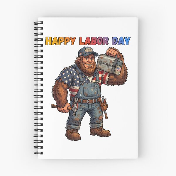 Item preview, Labor Day Bigfoot - Working Class Blue Collar Sasquatch Cryptidcore Design designed and sold by Spank My Yeti.