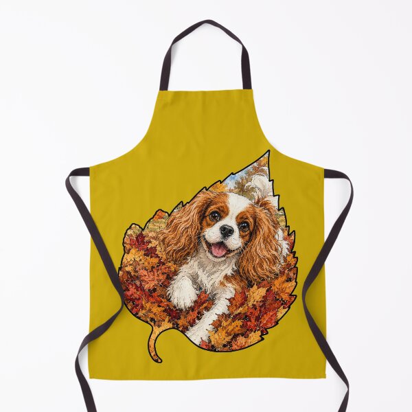 Item preview, Cavalier King Charles Spaniel Playing In Autumn Leaves designed and sold by Lion and Lamb Design.