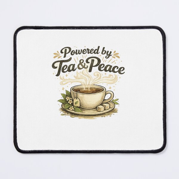 Item preview, Powered by Tea & Peace | Cozy Tea Lover Vintage Design designed and sold by ✨ Daily Vibe Studio ✨.