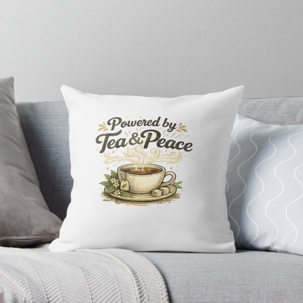 Item preview, Powered by Tea & Peace | Cozy Tea Lover Vintage Design designed and sold by ✨ Daily Vibe Studio ✨.