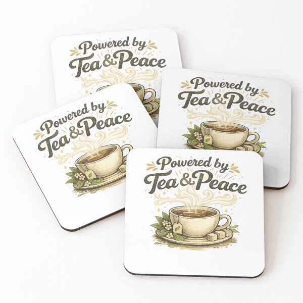 Item preview, Powered by Tea & Peace | Cozy Tea Lover Vintage Design designed and sold by ✨ Daily Vibe Studio ✨.