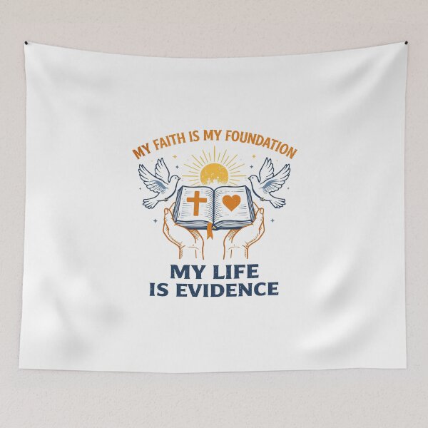 Item preview, Faith Is My Foundation Dove & Bible Poster designed and sold by Matinez Pink.