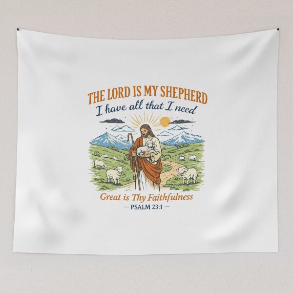 Item preview, The Lord Is My Shepherd Psalm 23 Verse Poster designed and sold by Matinez Pink.